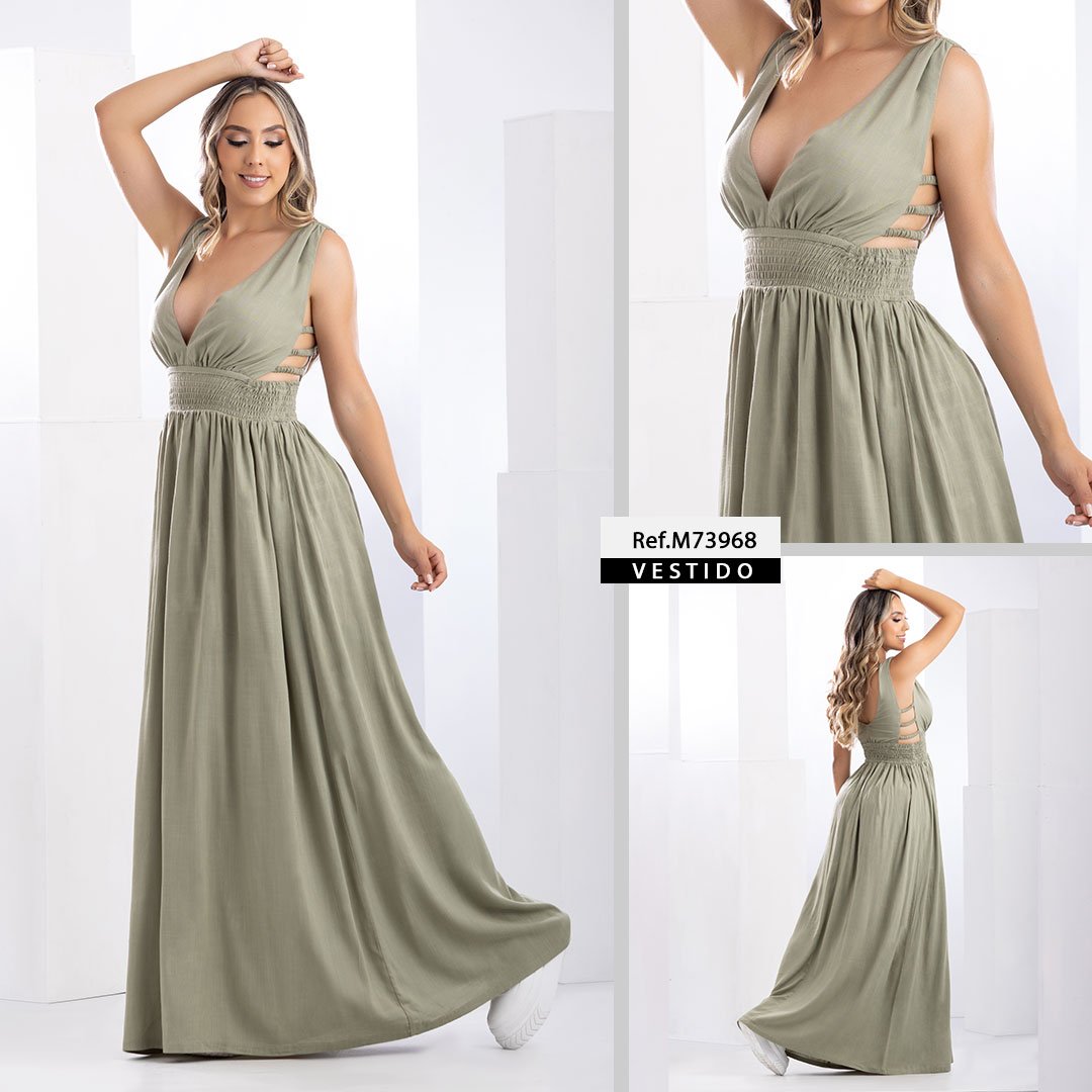 Vestidos en tela chalis new arrivals