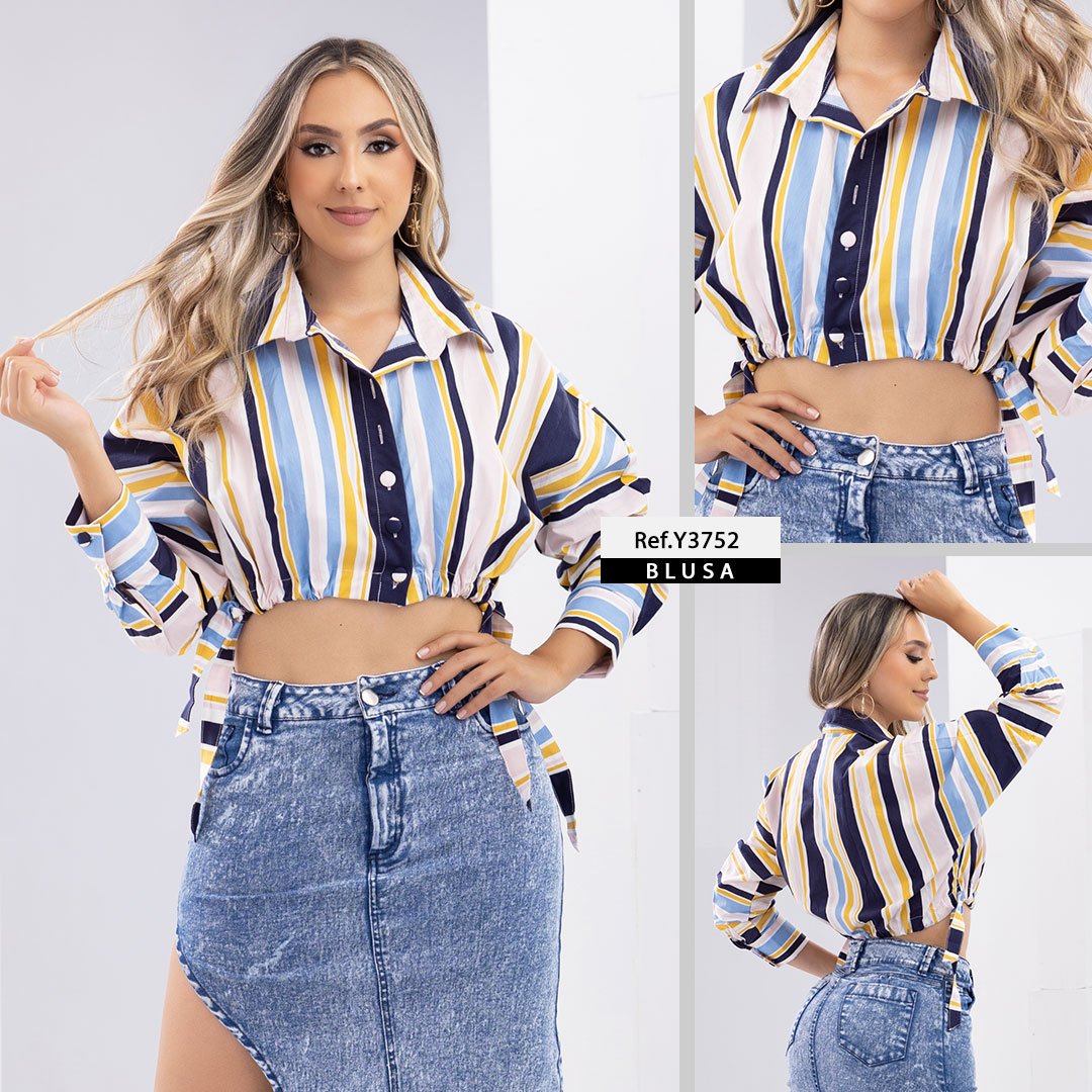 Blusas en popelina estampada best sale
