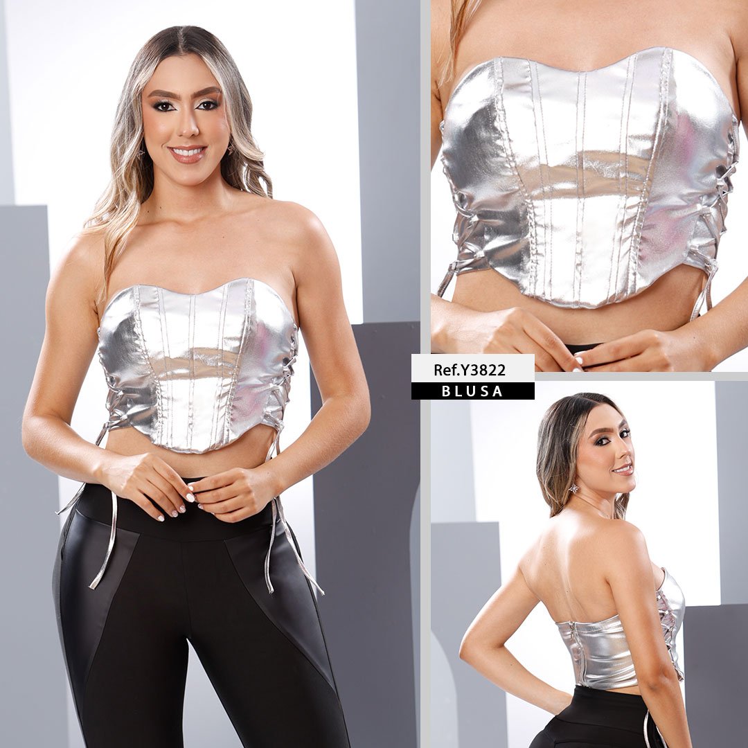 Blusas metalizadas deals