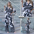 M73900 CONJUNTO CHALIS ESTAMPADO NEGRO