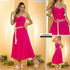 M74310 CONJUNTO CHALIS DIAGONAL POLIESTER FUCSIA