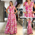 M74359 VESTIDO FALSO CHALIS ESTAMPADO FUCSIA