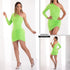 M73930 VESTIDO LICRA POP VERDE LIMON